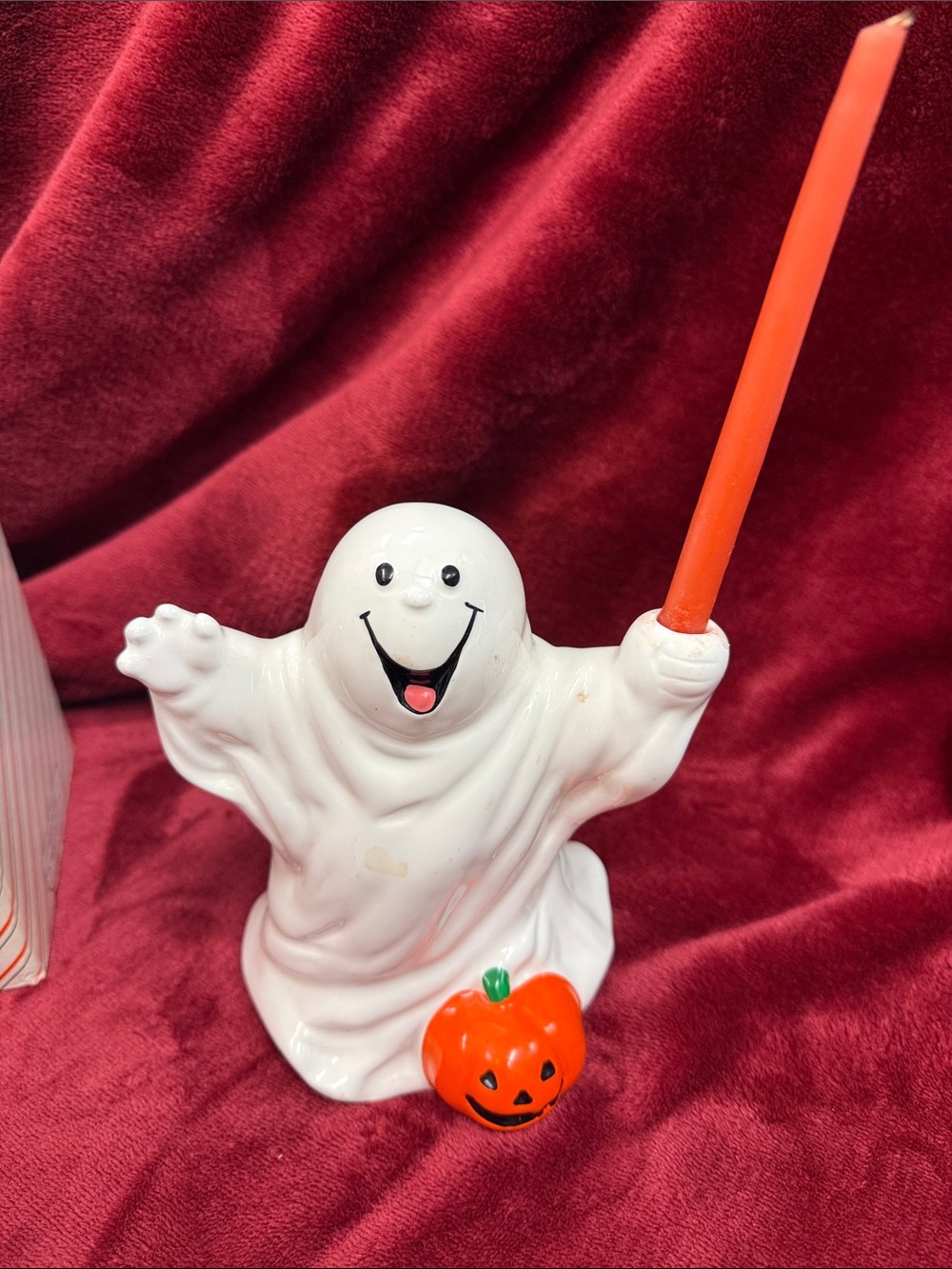 🎃Vintage Russ Berrie Ghost Bank Candle Holder #5949 C